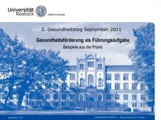 2. Gesundheitstag September 2011