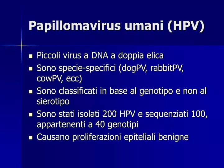 papillomavirus umani hpv