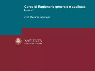 corso di ragioneria generale e applicata