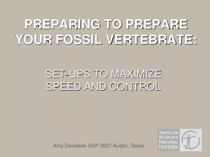 preparing to prepare your fossil vertebrate