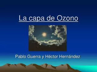 la capa de ozono