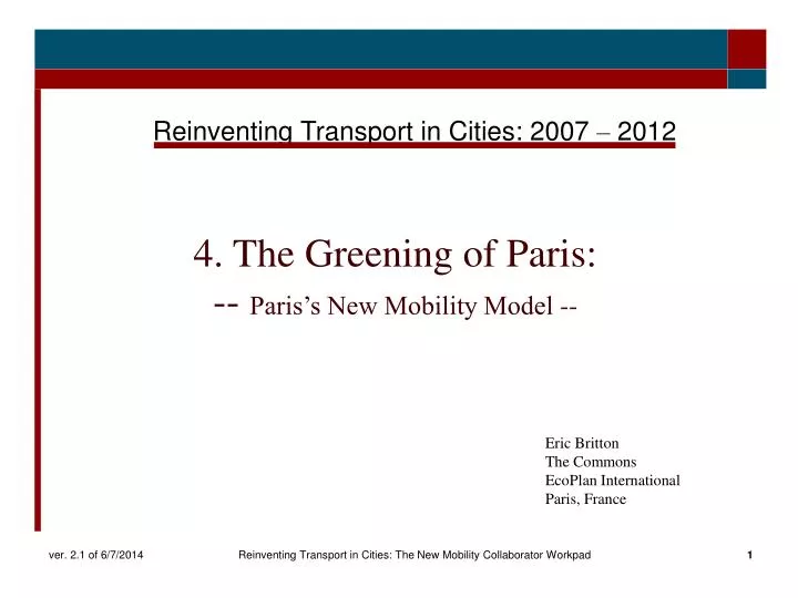 4 the greening of paris paris s new mobility model