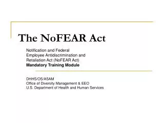 The NoFEAR Act