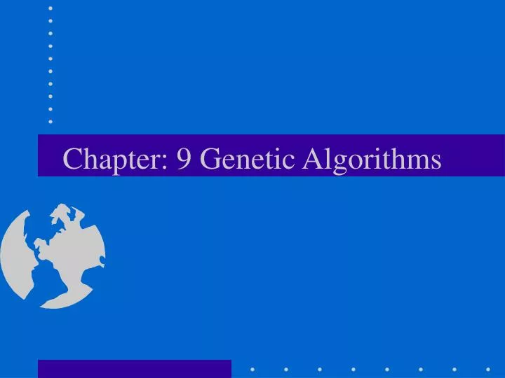 chapter 9 genetic algorithms