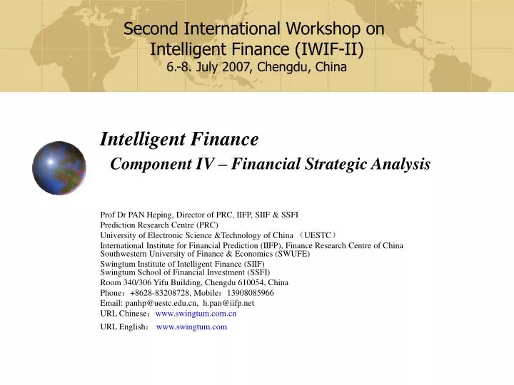 intelligent finance component iv financial strategic analysis