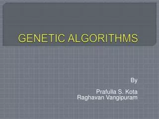 GENETIC ALGORITHMS