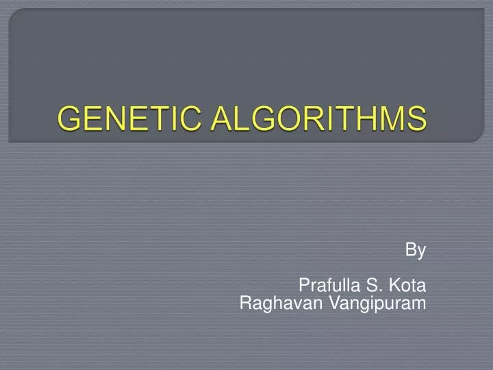 genetic algorithms