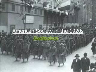 American Society in the 1920s