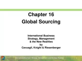 International Business Strategy, Management &amp; the New Realities by Cavusgil, Knight &amp; Riesenberger