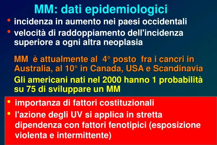 mm dati epidemiologici