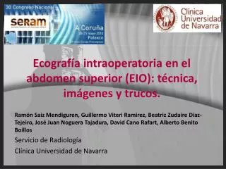 Ecografía intraoperatoria en el abdomen superior (EIO): técnica, imágenes y trucos.