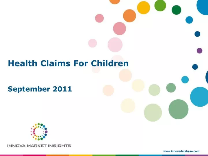 health claims for children september 2011