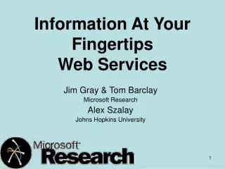Information At Your Fingertips Web Services