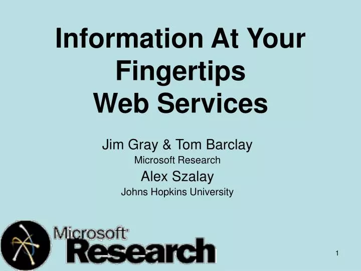 information at your fingertips web services