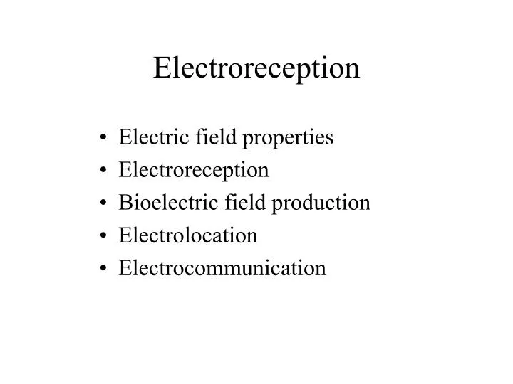 electroreception
