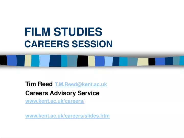 film studies careers session