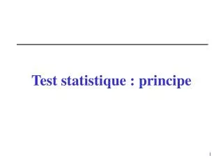 test statistique principe