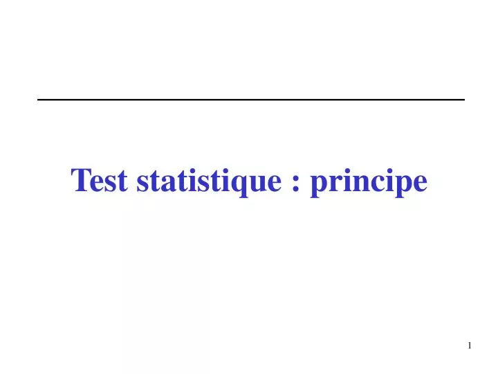 test statistique principe