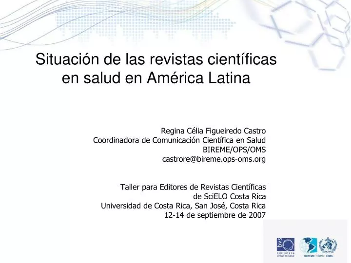 situaci n de las revistas cient ficas en salud en am rica latina