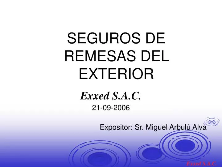 seguros de remesas del exterior