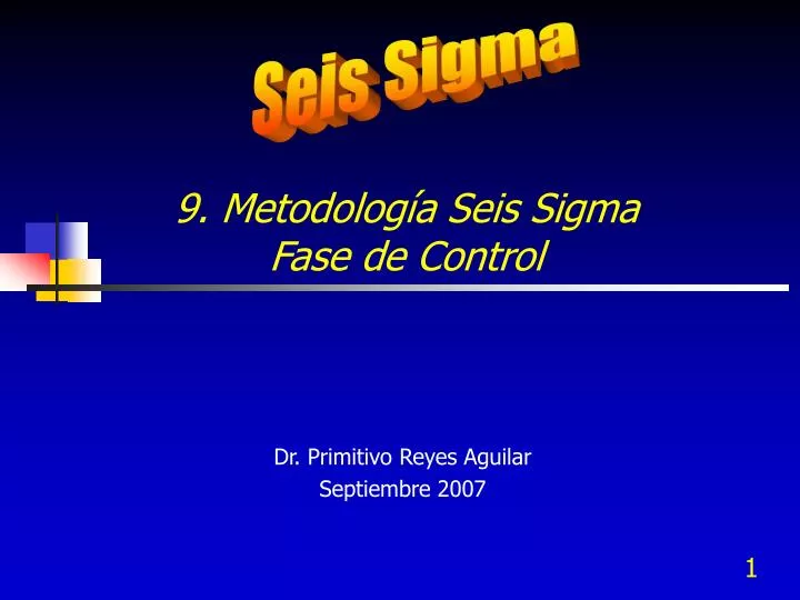 9 metodolog a seis sigma fase de control