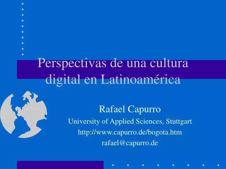 perspectivas de una cultura digital en latinoam rica