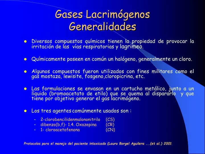 gases lacrim genos generalidades