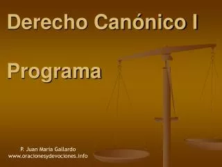 derecho can nico i programa