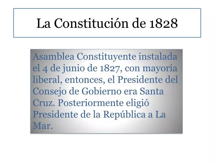 la constituci n de 1828