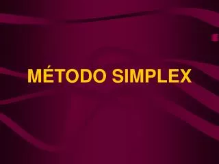 m todo simplex