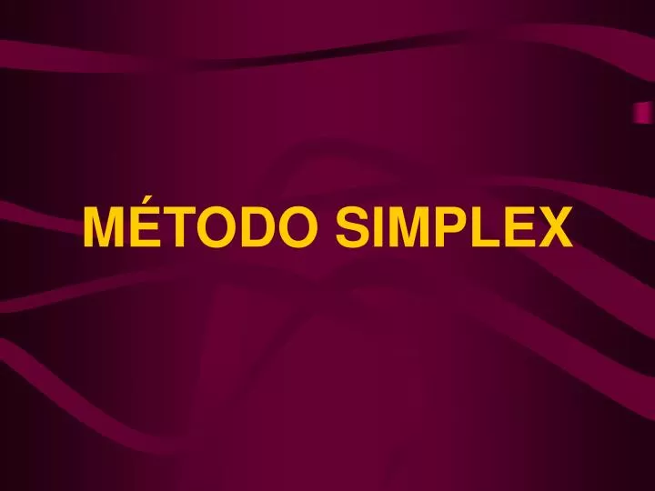 m todo simplex