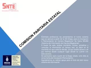 comision paritaria estatal
