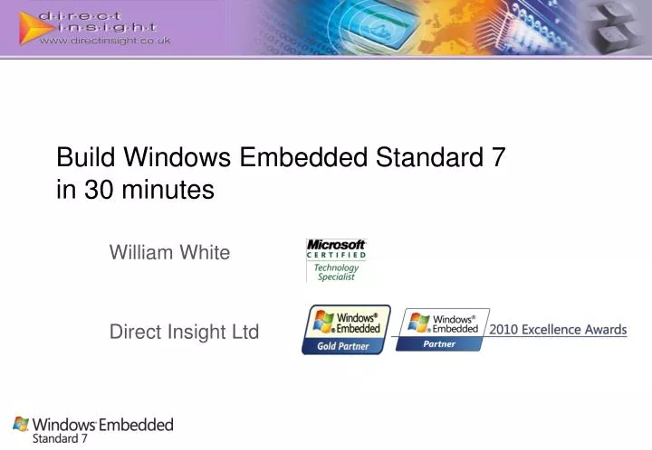 build windows embedded standard 7 in 30 minutes