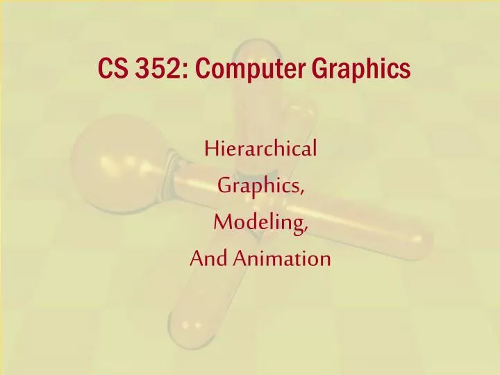 cs 352 computer graphics