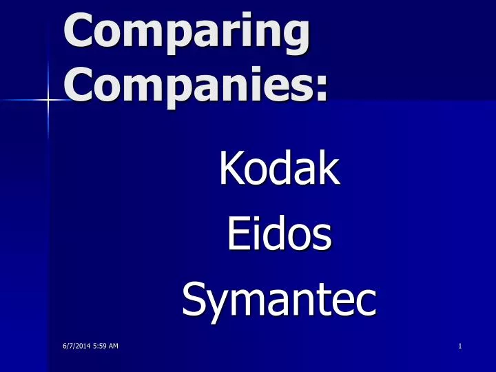 comparing companies