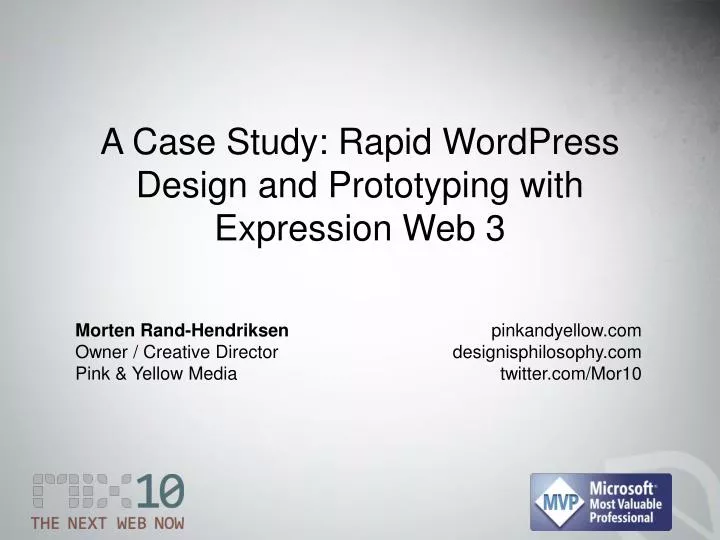a case study rapid wordpress design and prototyping with expression web 3