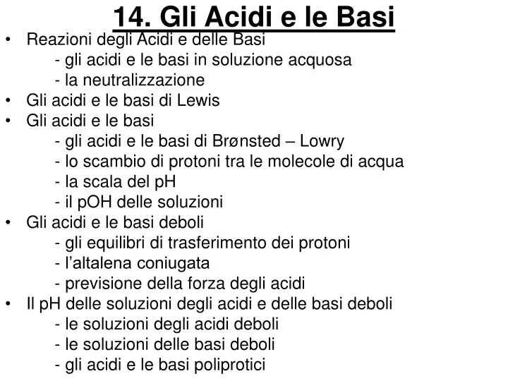 14 gli acidi e le basi