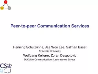 Peer-to-peer Communication Services