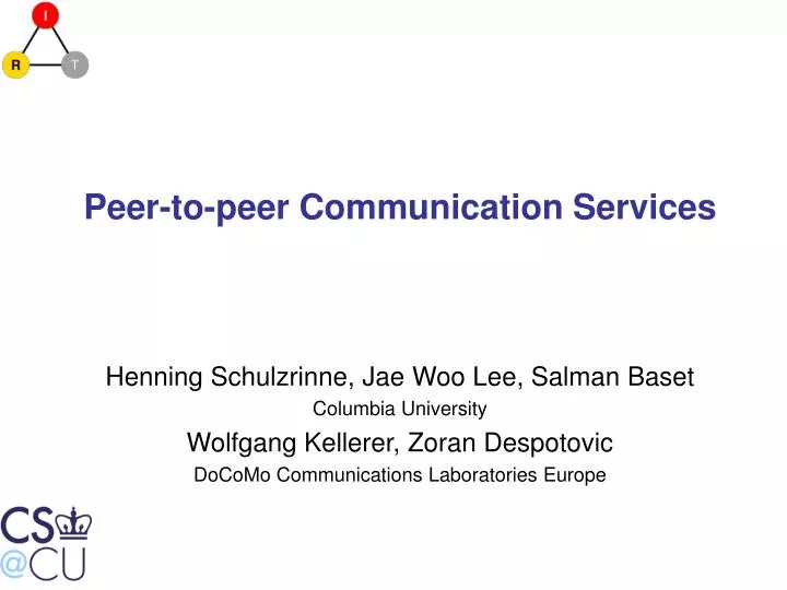 peer to peer communication services
