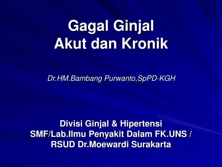 gagal ginjal akut dan kronik