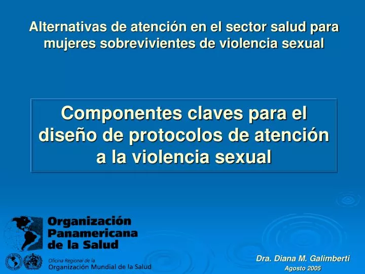 componentes claves para el dise o de protocolos de atenci n a la violencia sexual