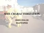 SITE CHARACTERIZATION - slide 1