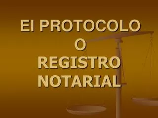 el protocolo o