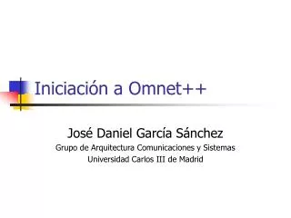 iniciaci n a omnet