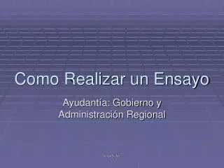 como realizar un ensayo