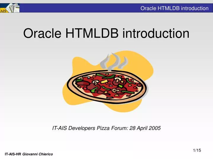 oracle htmldb introduction
