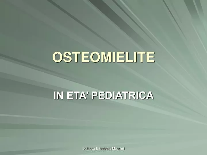 osteomielite