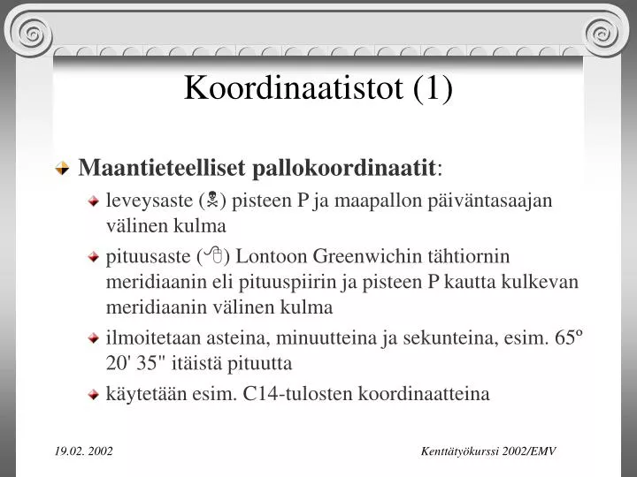 koordinaatistot 1