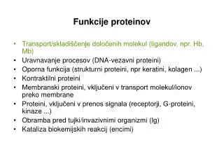 Funkcije proteinov