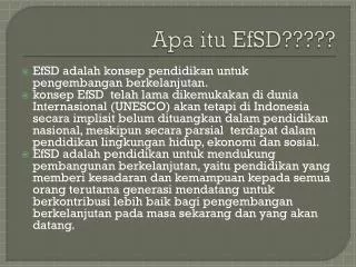 apa itu efsd